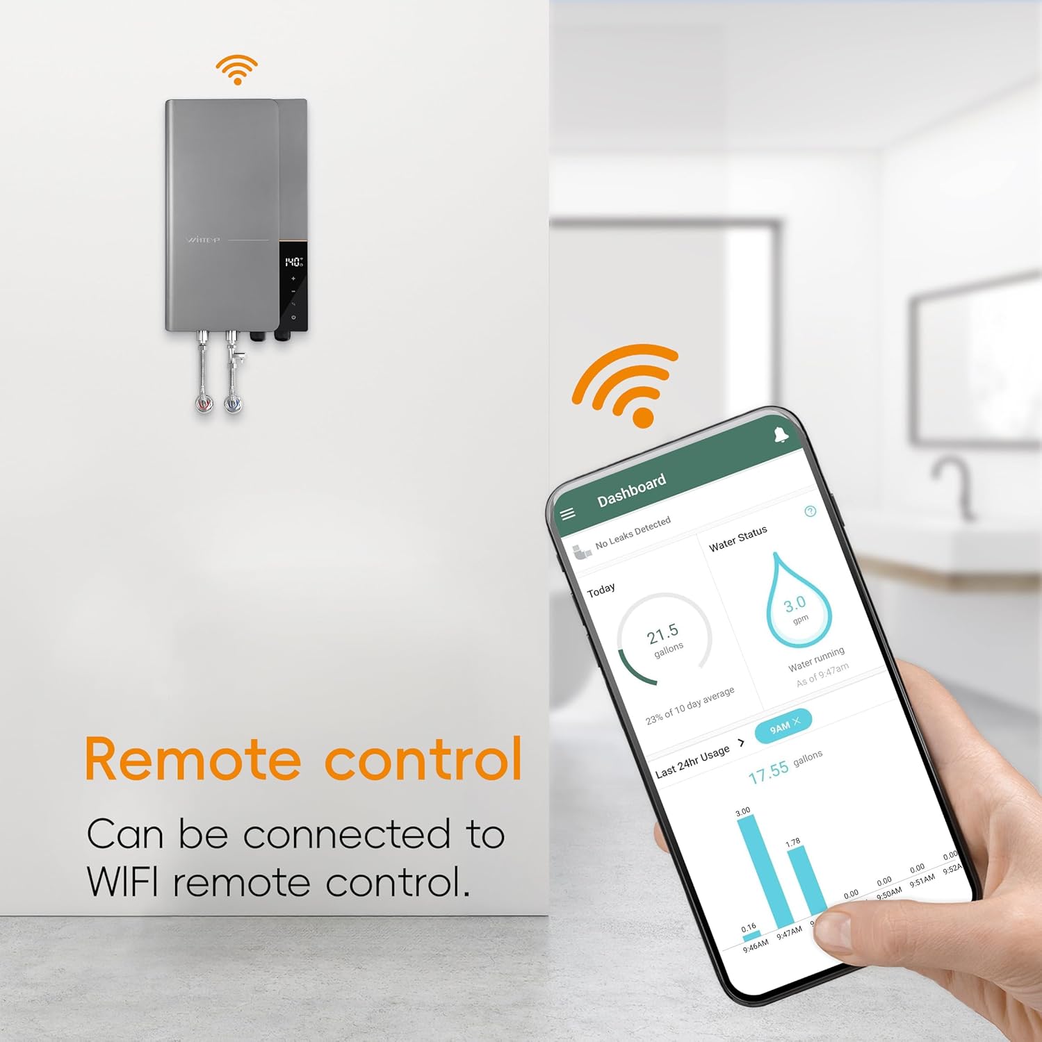 WINTEMP Tankless Water Heater with Remote WiFi Control