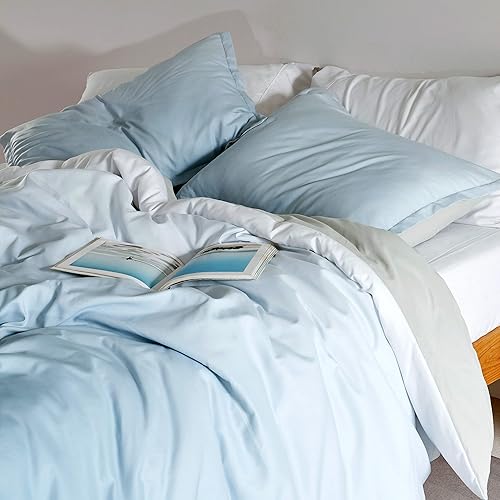 Miniatura 2 de SLEEP ZONE Juego de funda de edredón con estampado de color degradado, 4.23 ozm, ultra suave, cierre de cremallera, lazos en las esquinas, 3 piezas,