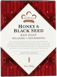 Nubian Heritage Soap Bar, Honey and Black Seed, 5 Ounce