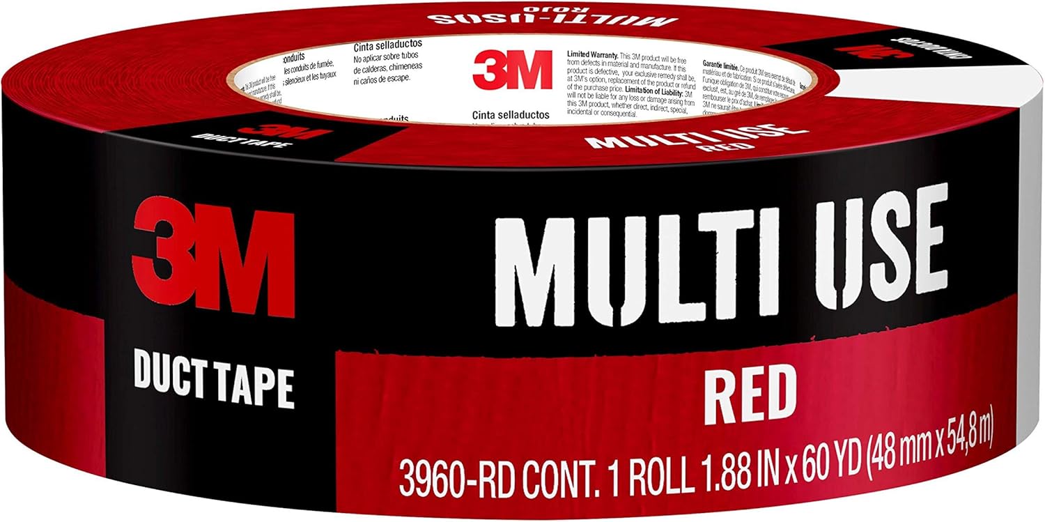 3M Multi-Use Colored Duct Tape, Black, 1.88 Inches by 20 yards, 3920-BK, 1 Roll : Industrial & Scientific