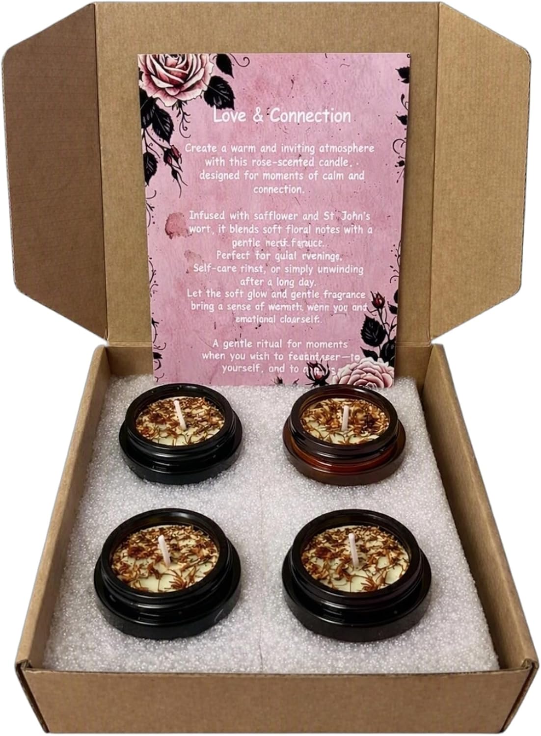 Ritual Candle Set, Love & Connection, 4 Mini Soy Candles