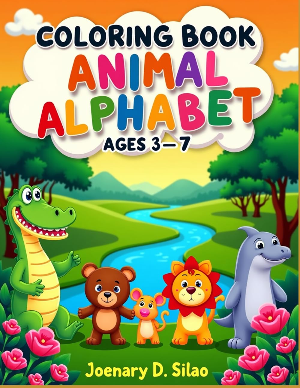 COLORING BOOK: Animal Alphabet (Ages 3-7)