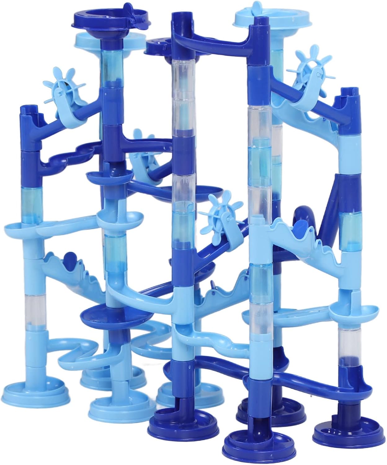 Marble Run Sets, DIY Water Play Maze Ball Track Building Blocks, Building Blocks Set with Air Cushion & Inflator, Ideal for Enhancing Childrens Problem Solving Abilities