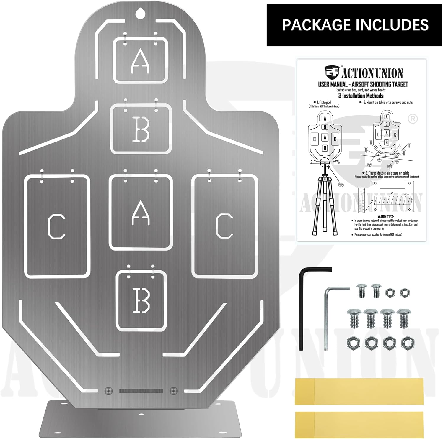 ACTIONUNION Airsoft Target All Metal Shooting Target