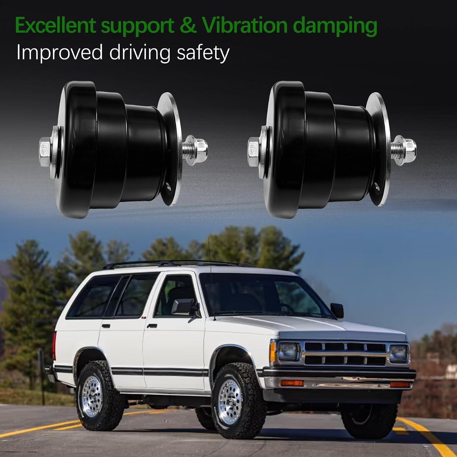 2Pcs 15548599 Body Mount Kit Radiator Support Bushing Fit for Chevy Suburban C1500 C2500 K1500 K2500 for GMC C1500 C2500 C3500 K1500 K2500 K3500 Replace 924-010 924010 15548817 15548600
