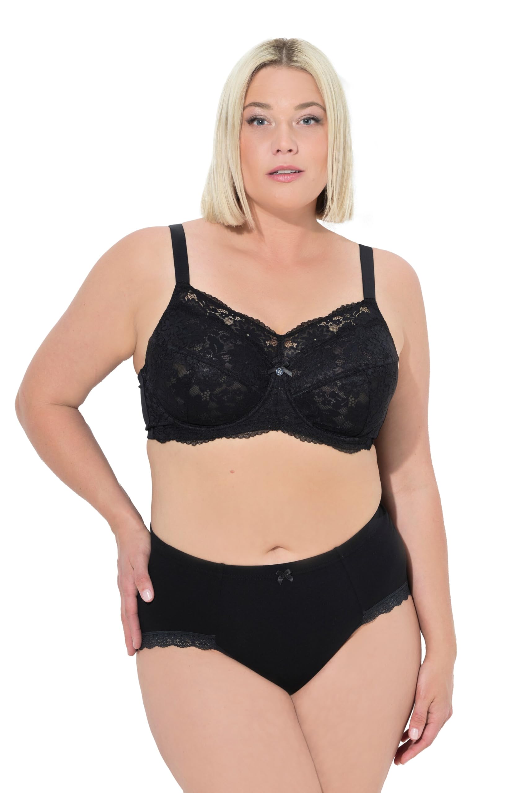 Ulla Popken Damen große Größen Übergrößen Plus Size Bügel-BH, Spitze, Softcups 841638