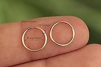 Vista 87 de Gold Hoop Earrings Silver Hoop Earrings - Hoop Earrings For Women Two Pcs Of Thin Gold Filled Sterling Silver Hoops, Helix Hoop, Tragus Ring