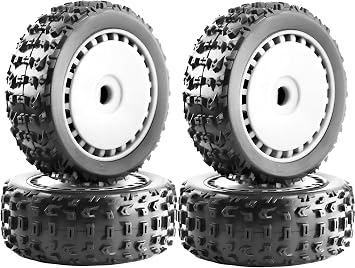 1/8 RC On/Off-Road Rally Rubber Tyres & Nylon Rims 17mm Hex for ARRMA 1/8