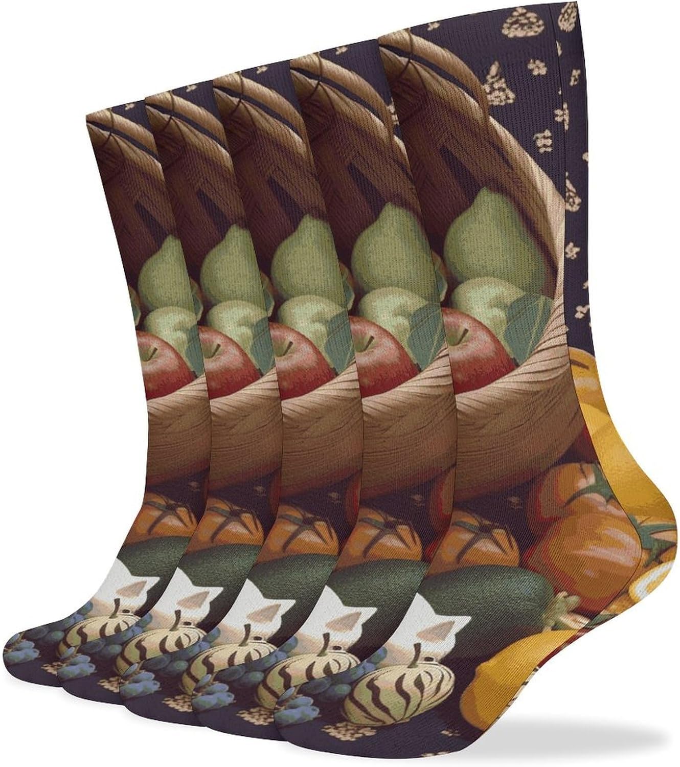 Fruits Basket Stocking - Cute Casual Long Athletic,Crew Sock for Men Women,Running Socks Soft Breathable for Gift