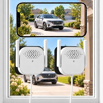 Window Camera 2K, Indoor Cameras for Home Security, 2Pack