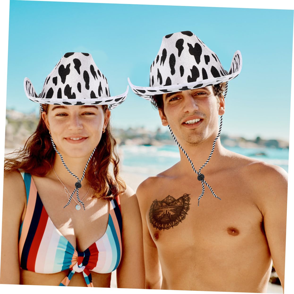 BESPORTBLE 2piezas Sombrero De Estampado De Leche Sombreros De Fieltro Decorativos para Escenario