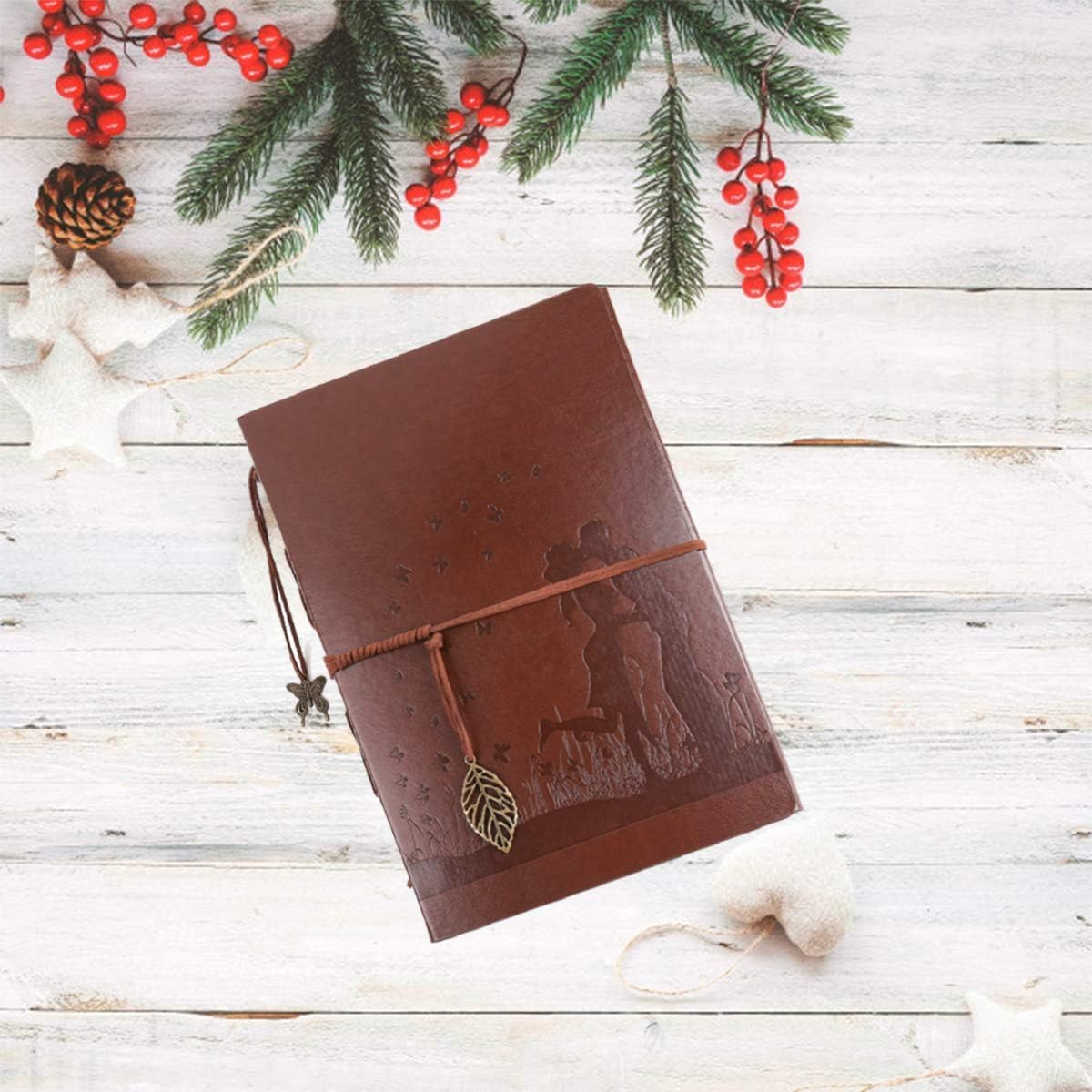 Scrapbook Photo Album, AIOR Leather Scrapbook 11x8.3Inch 60 Black Pages DIY Memory Book Vintage Scrap Book, Gifts for Wedding Anniversary Valentines Birthday Couple Lover Friend, Kiss - Image 6