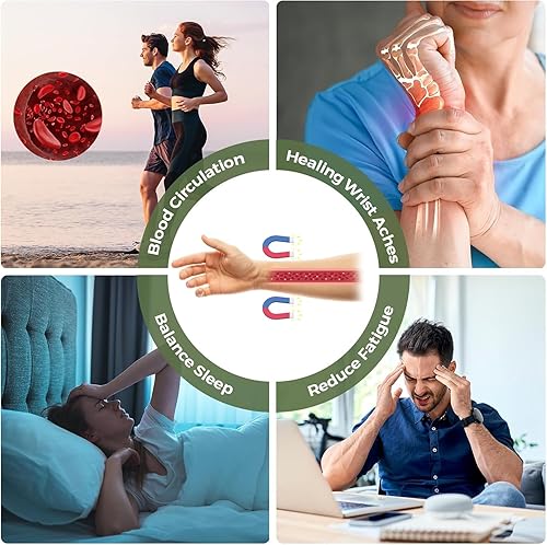 Vista 16 de MagEnergy Pulseras magnéticas de cobre para hombre, 99.9% de cobre puro con imanes de fuerza de doble fila, joyería ajustable con herramienta