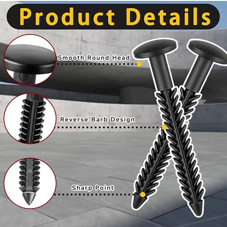Shutter Screws Black 3 Inch Shutter Clips | Dressing Hardware for Catch Lock Bumper End Work Door Wardrobe Edge Home Users Business Users Builders
