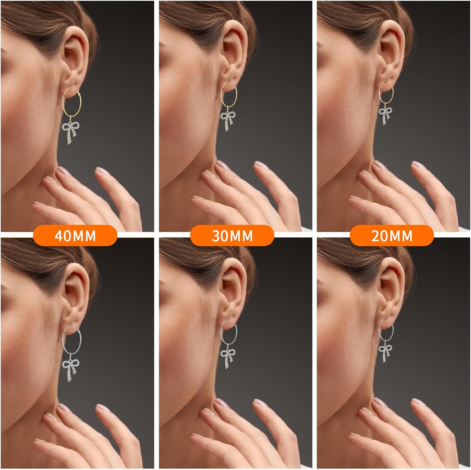 60Pcs Stainless Steel Hoop Earring Findings, 3size Round Eardrop Earring Hoops Open Beading DIY Jewelry Loops 20 30 40mm for DIY Jewelry Making Crafts Silver and Gold - Image 8