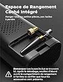 Oasser Gonfleur Pneus Voiture sans Fil 6000mAh Mini Compresseur à Air Portatif 150 PSI (10,3 Bar) Inflation Rapide Cylindre 19 mm Affiche 2 Valeur avec 3M Allume-Cigare 12V et Sac de Rangement - 7