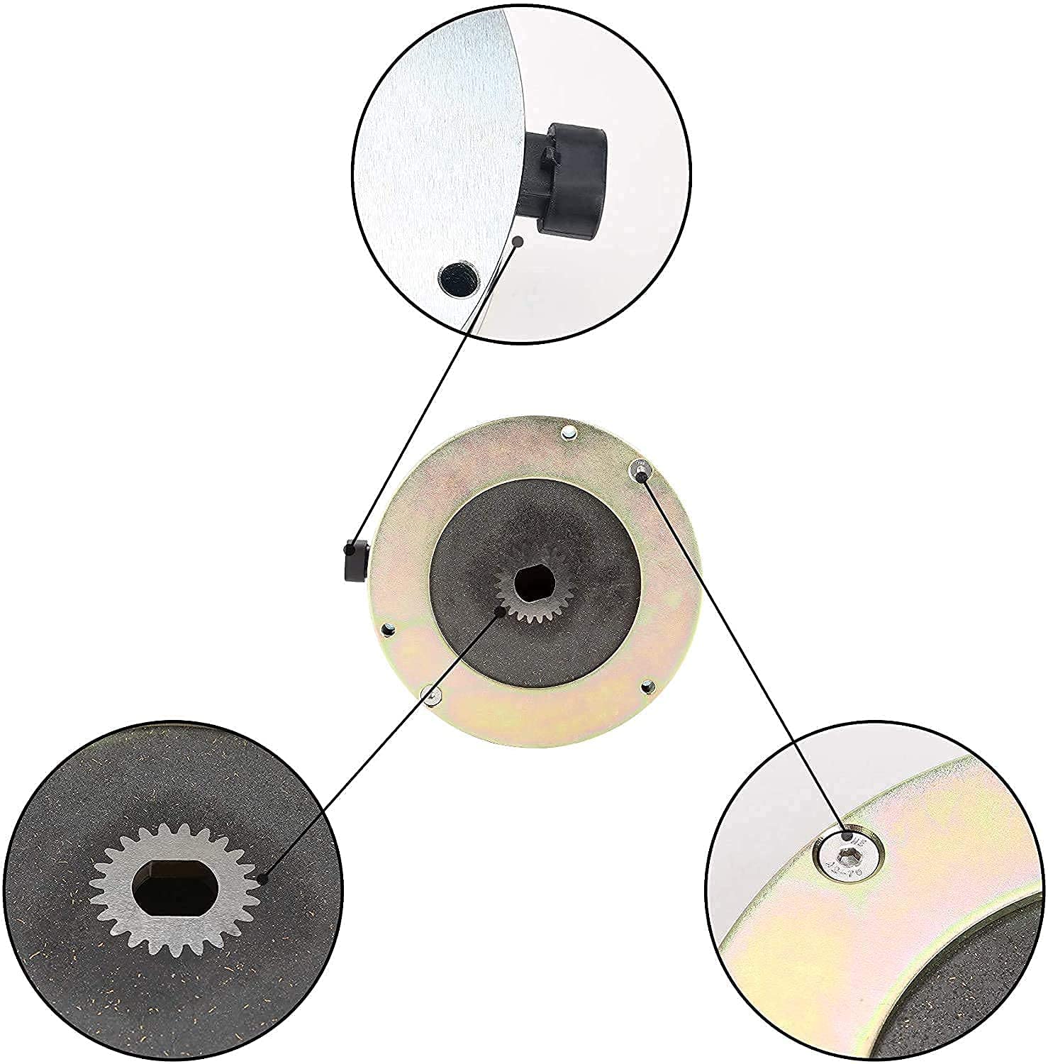 10L0L Golf Cart Motor Brake Replacement for EZGO RXV 2008-2011 48V Electric Golf Carts - High Performance OEM #610065 Compatible with Danaher Speed Controller - Easy Installation Durable Design