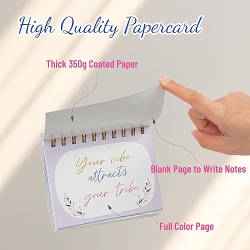 Miniatura 10 de Calendario semanal motivacional de positividad, regalo diario con citas inspiradoras para motivarte, ilumina tu día, decora tu escritorio, oficina,