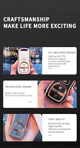 Miniatura 5 de ontto Funda para llave de automóvil de 3 botones para Nissan Altima Maxima 350Z Armada Quest Sentra compatible con Infiniti EX35 FX35 FX45 2002-2006