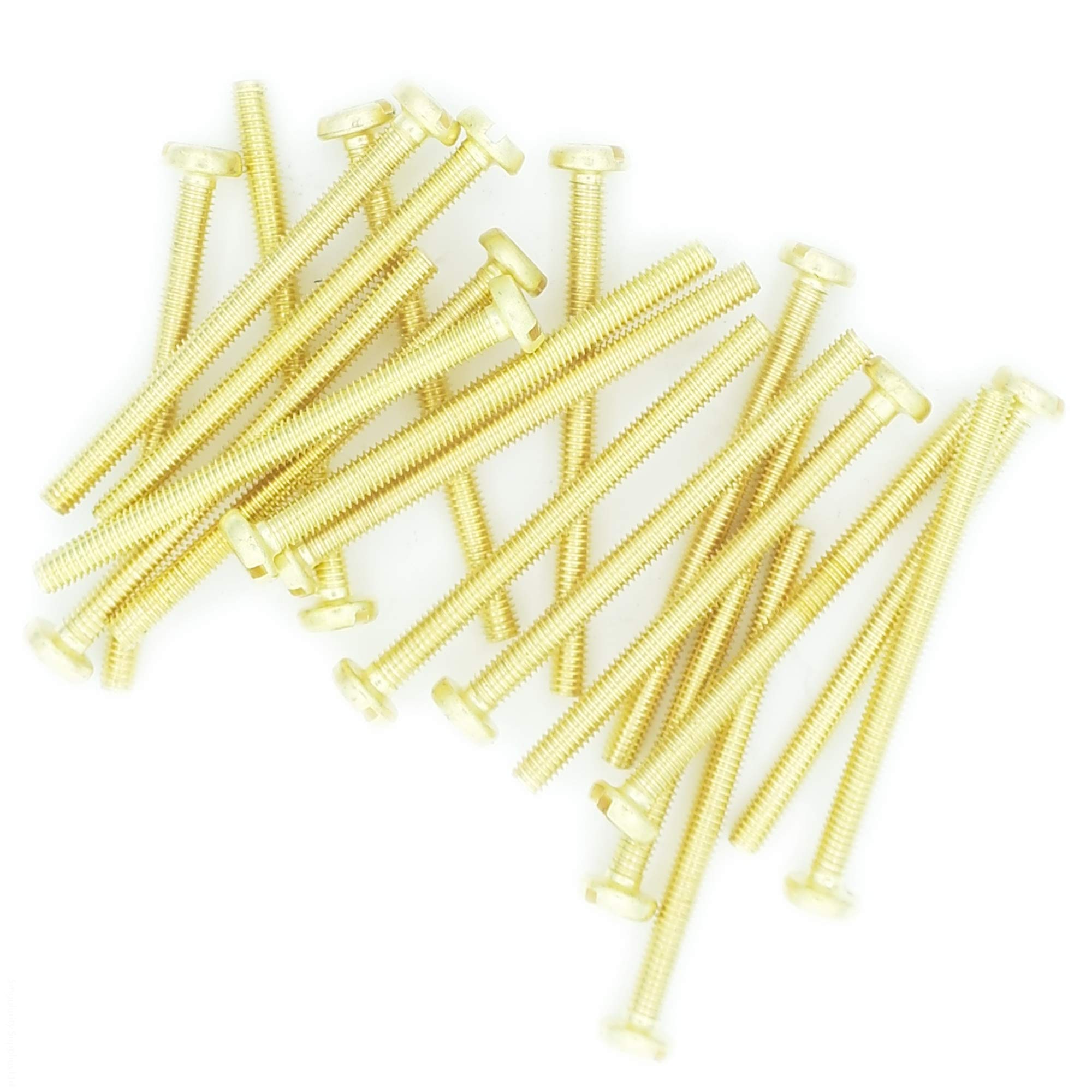 M2.5 x 6 (2.5mm x 6mm) Slot Pan Machine Screw (Bolt) - Brass (Pack of 20), M2.5x6 - Brass (20) - Image 3