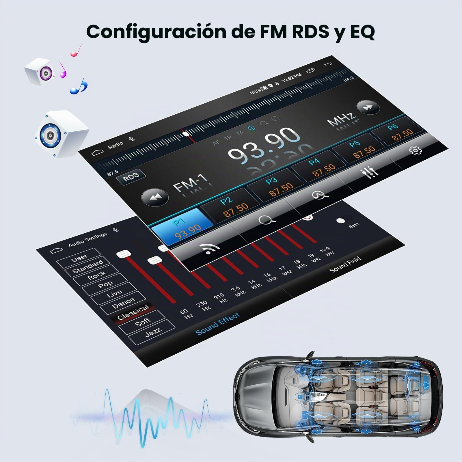 Autorradio para VW Golf 5 6 Passat Polo Tiguan Touran Caddy Skoda Seat