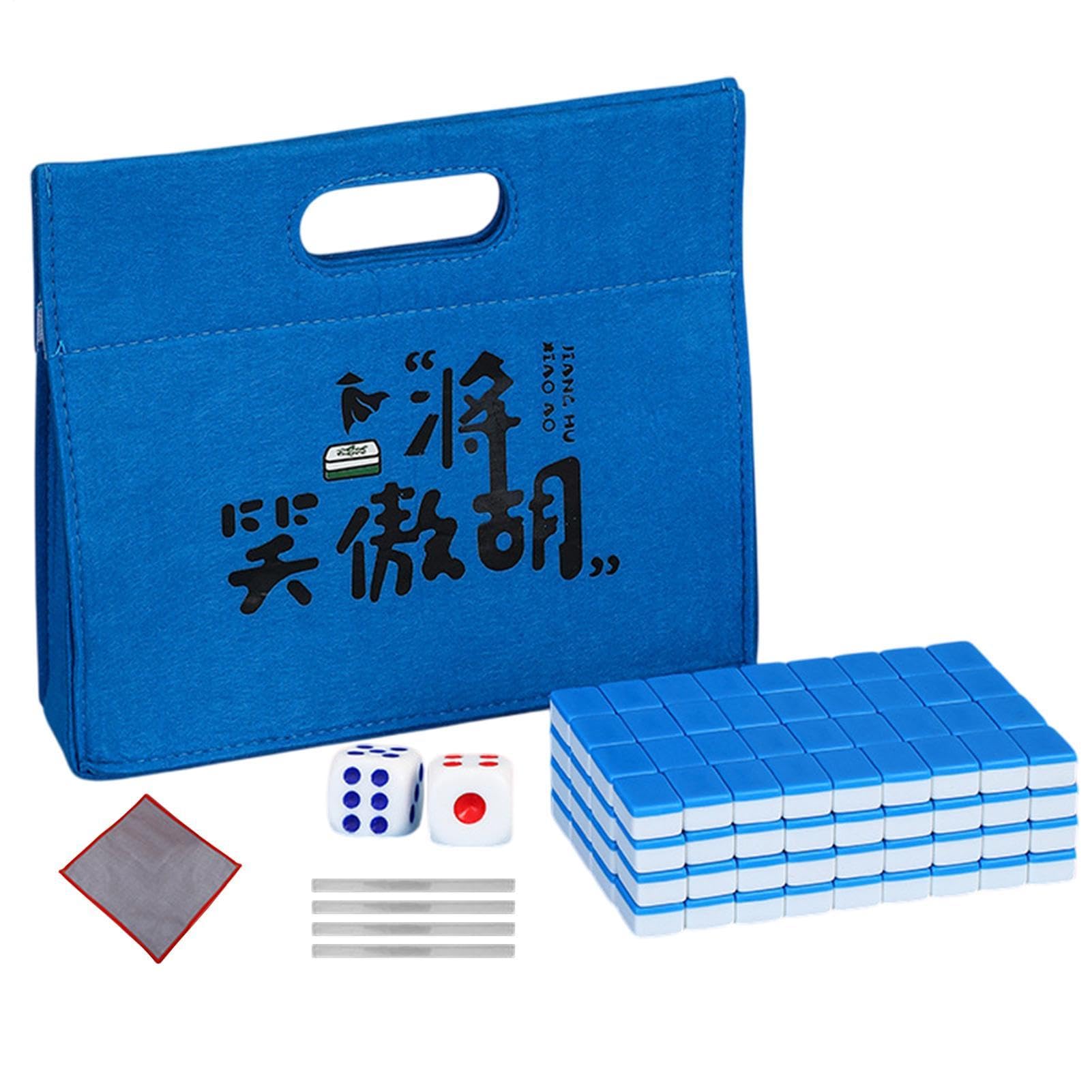 Podróżny zestaw Mahjong, zestaw płytek Mahjong Obrus, torba do