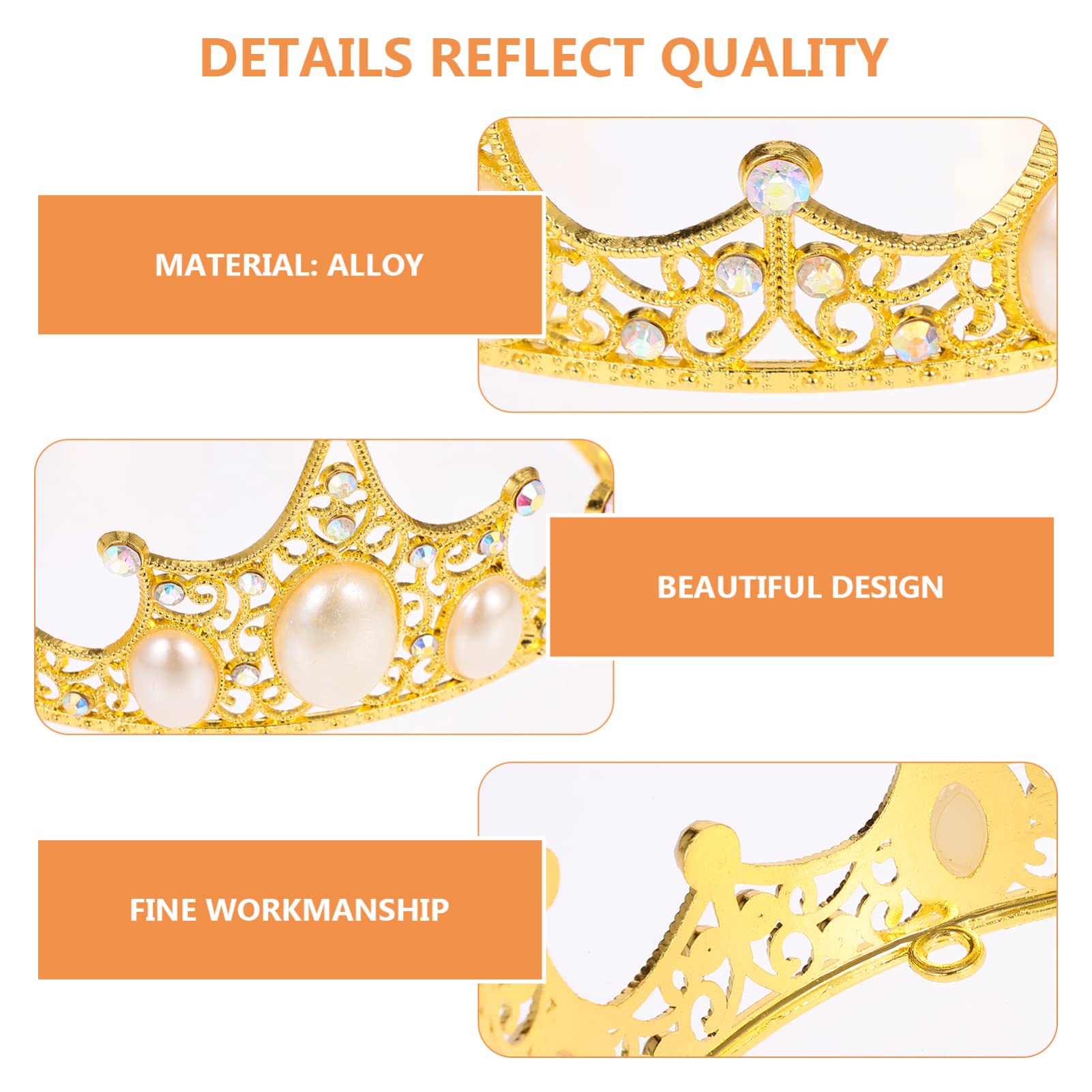 Didiseaon 3pezzi Crown Cake Topper Elegante per Decorazione Torte di Compleanno e Matrimonio Unico e Facile da Usare Resistente