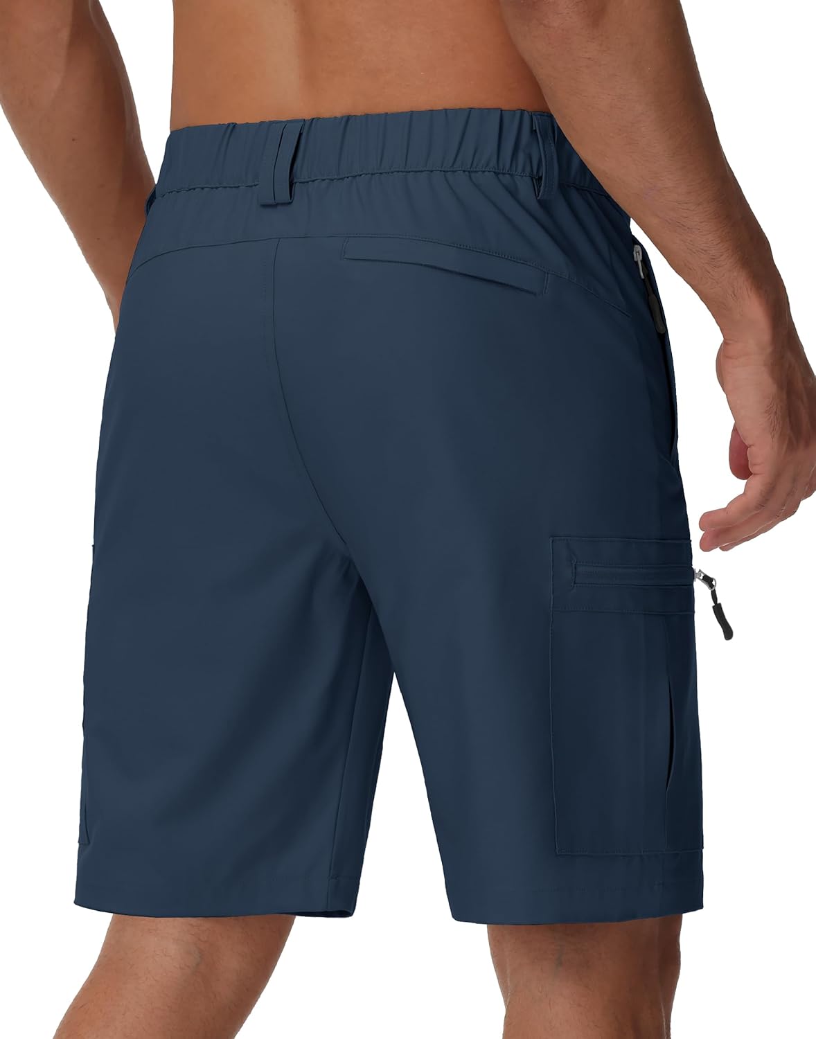 JWM Men's 9" 11" Hiking Cargo Shorts - Lightweight Stretch Qucik Dry UPF 50+ Golf Work Fishing Travel Shorts 5 Zipper Pockets - Image 2