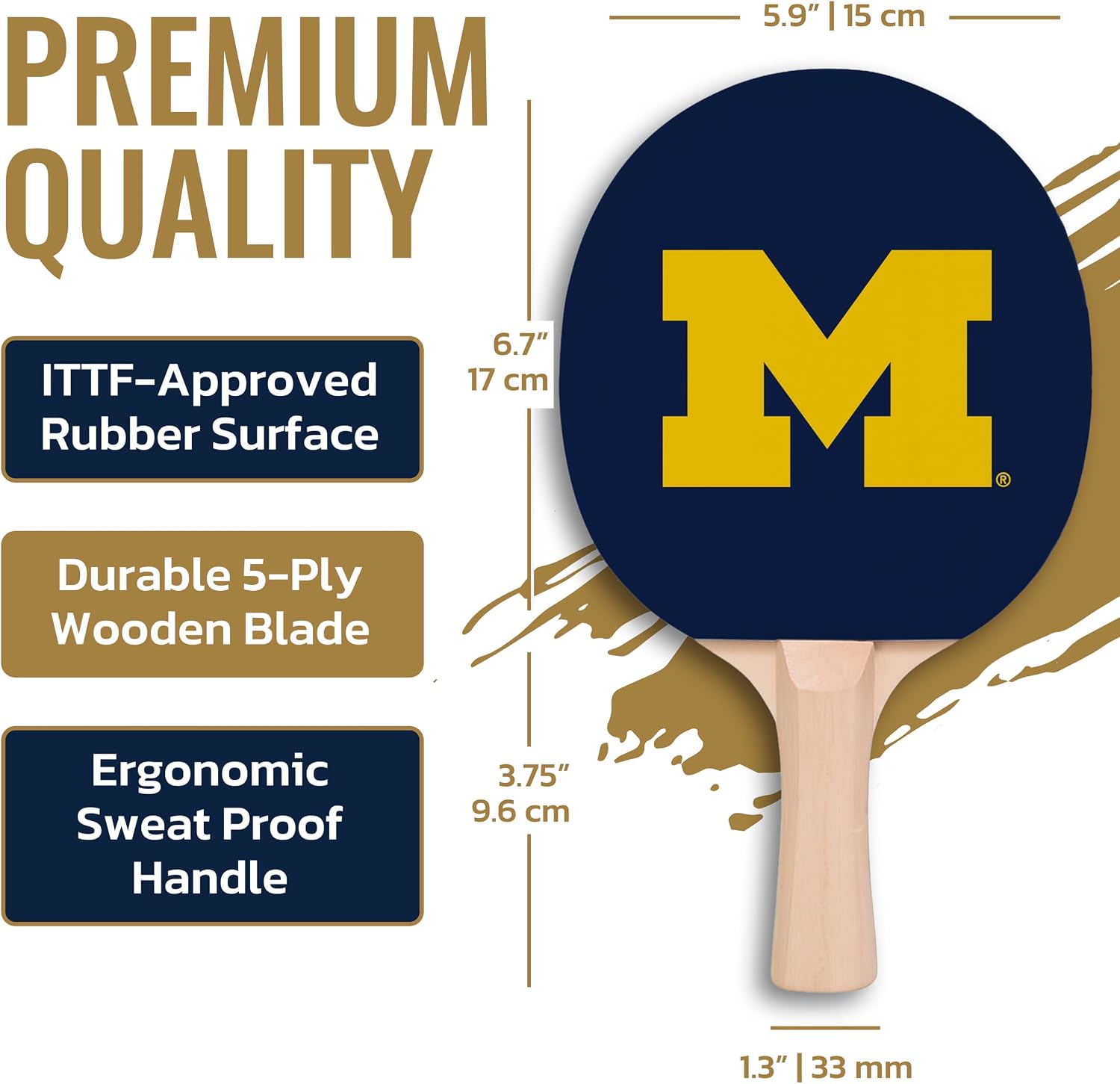 Officially Licensed College Pickleball Paddle – Choose Your University Team – Fun Gift for Fans, Dorms & Game Rooms – Pickleball Racket with School Logo, USAPA Approved