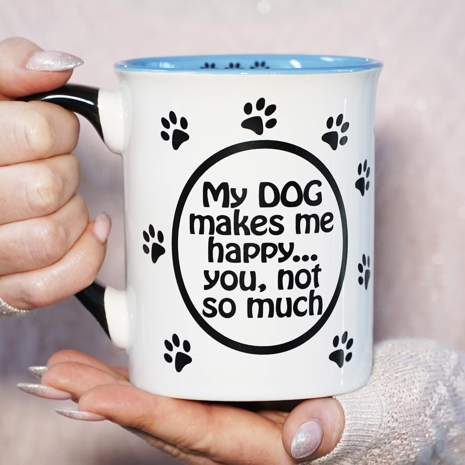 Cottage Creek Coffee Cups | My Dog Makes Me Happy, You Not So Much 16oz Ceramic Coffee Mug | Ideal I Love My Dog Gifts for Women, Men | Funny Gifts for Mom, Dad, Girlfriend, Boyfriend - Image 7