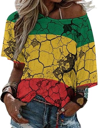 Womens Off The Shoulder T- Shirt Short Sleeve Summer Tees Lightweight Blouse Casual Tunic Tops