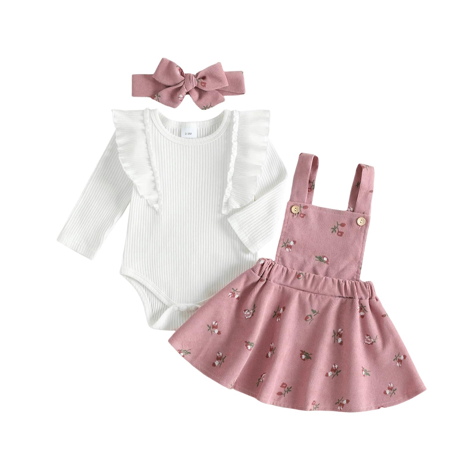 Newborn Baby Girl Outfits Corduroy Overall Dress Fall Winter Clothes