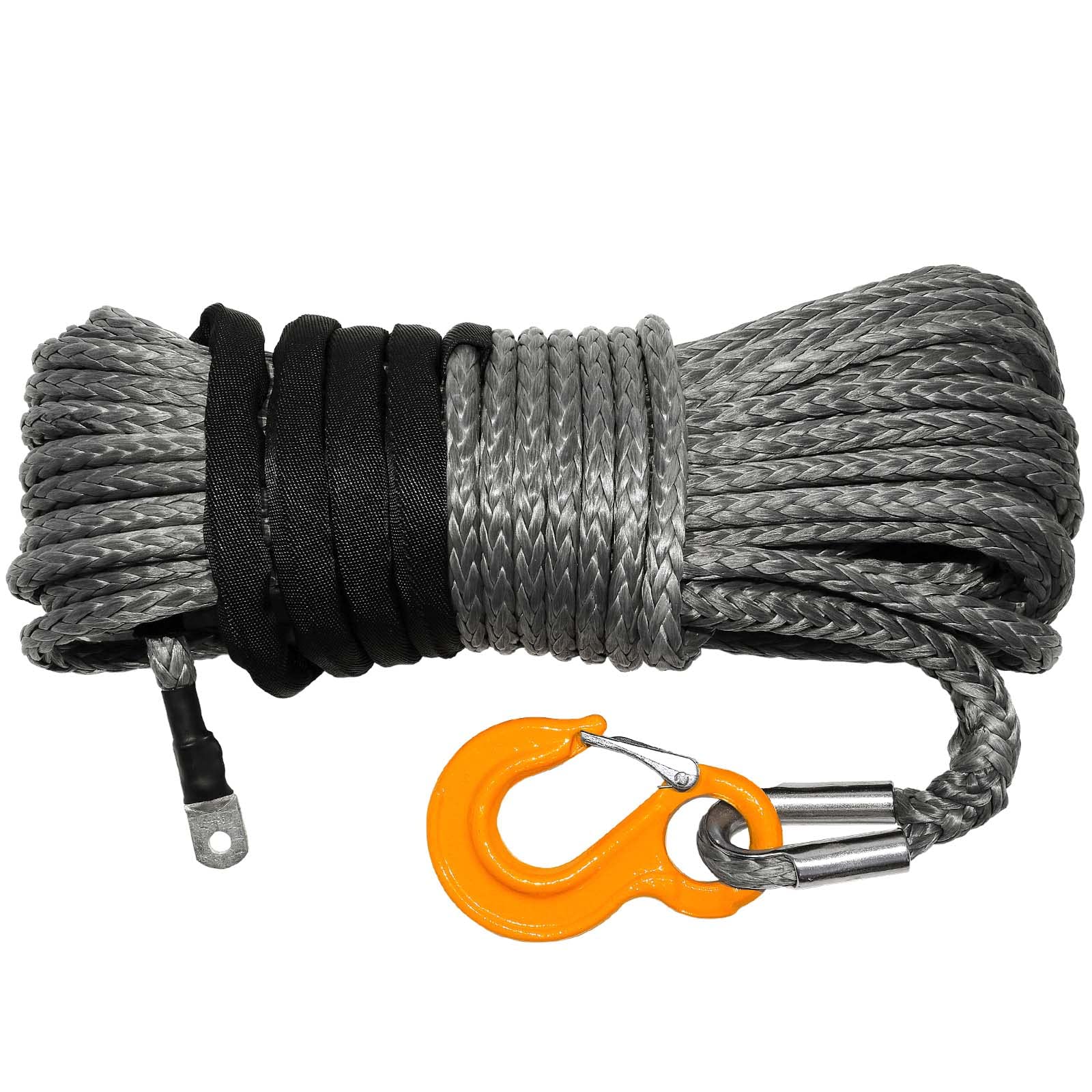 WINCHMAX. - Corda Sintetica per verricello di Alta qualità, 30 m x 12 mm, con Gancio da Competizione