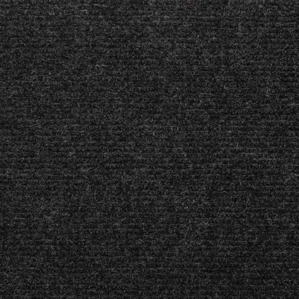 Alfombrillas autoadhesivas de fieltro punzonado, color negro, 56 x 17 x 3 cm, 10 unidades, antideslizantes, para peldaños de madera con tiras adhesivas, amortiguan el sonido y lavables
