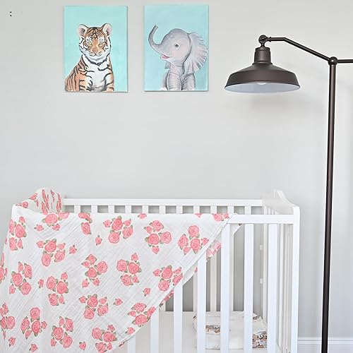 Miniatura 69 de LollyBanks Manta de muselina grande de 47 x 47 pulgadas, manta de bebé para niños y niñas, 100% algodón, manta de recepción para recién nacido