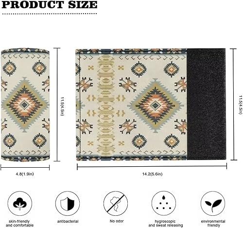 Miniatura 5 de Belidome Asas de equipaje aztecas, identificadores para maleta, Southwest Triabl, Navajo, funda de carrito con estampado geométrico, funda