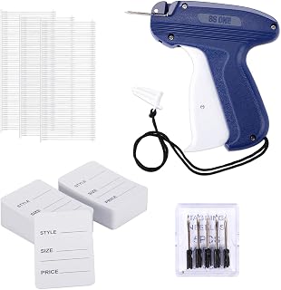 Tagging Gun for Clothing, BS ONE Retail Price Tag Gun for Clothes Labeler with 6 Needles & 1000pcs Barbs Fasteners & 200pcs Price Tag Organizer Bag for Store Warehouse & Garage Yard Sale Boutique