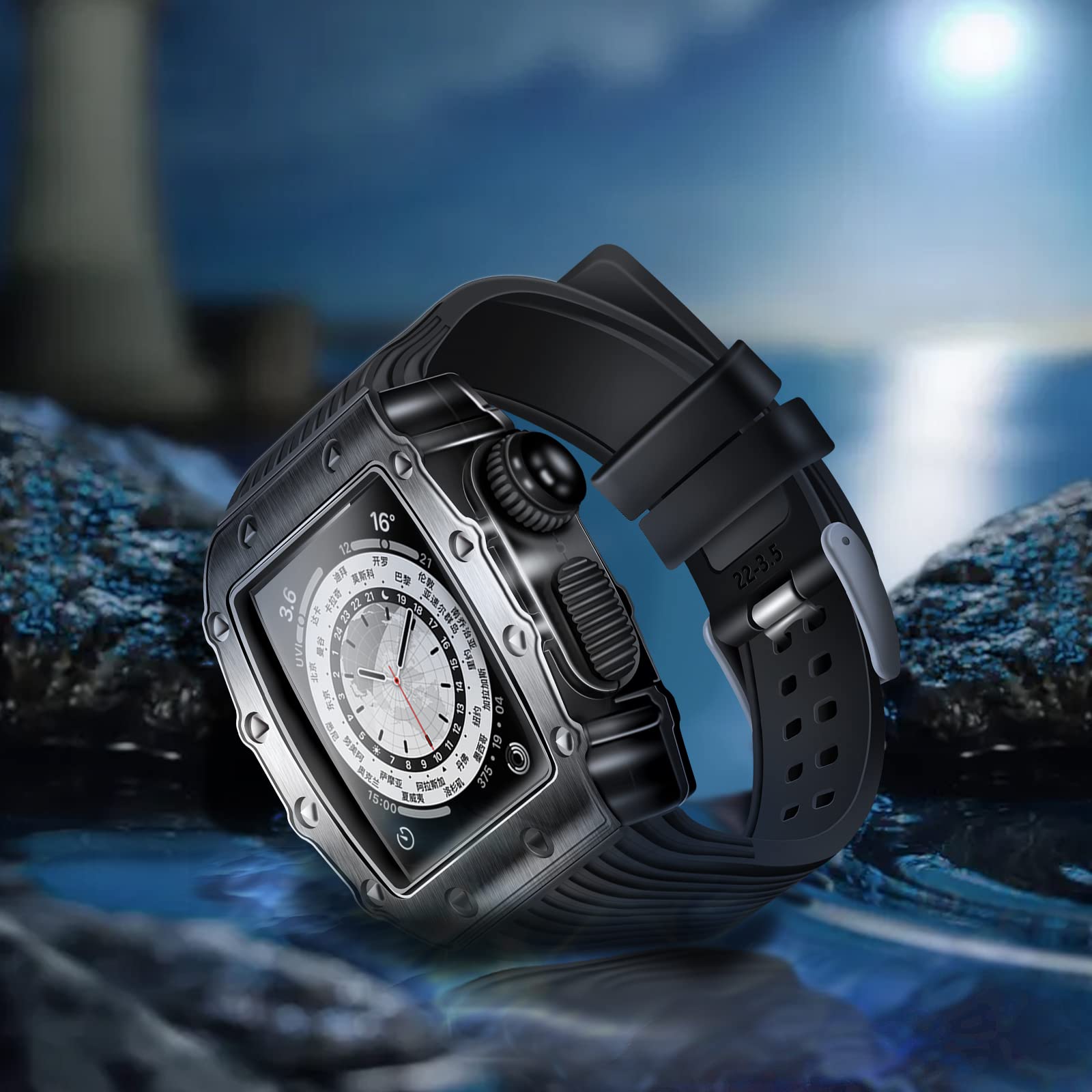 Amazon.co.jp: HUALIMEI メタル ケース Apple ウォッチ 7用 45mm