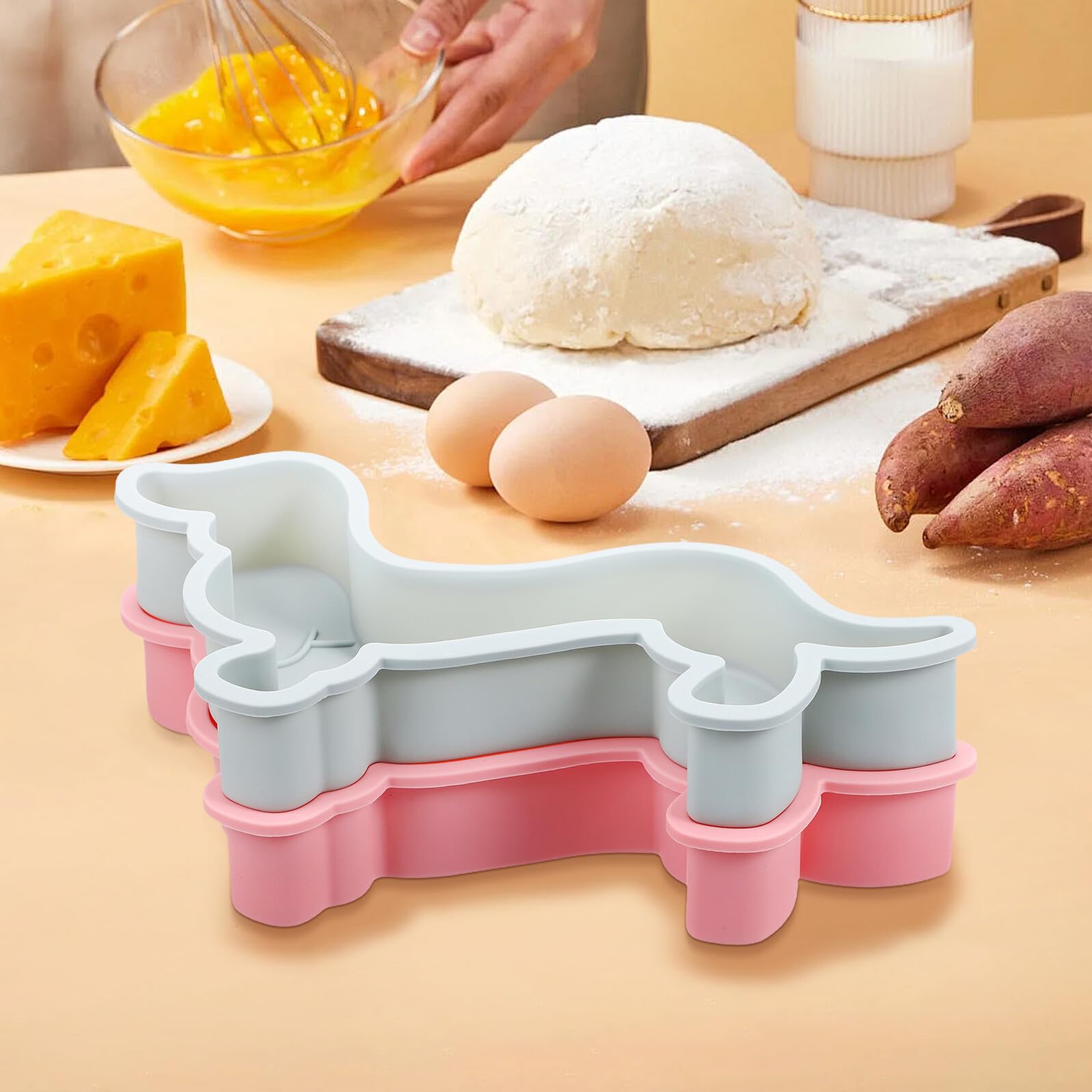Moldes de Silicona Pack de 2 Unidades Forma de Perro para Chocolate para Hornear Pasteles y Dulces Antiadherentes y Resistentes en Cocina