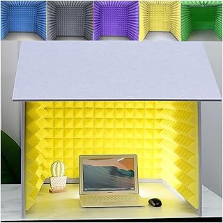 Portable Recording Booth, Isolation Shield, Vocal Booth Soundproof Desktop Soundproof Cover, Decreasing Noise, for Studio Podcasts Singing (Blue 80x80x80cm)