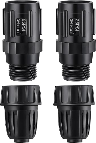 4 Pcs 25 PSI Drip Irrigation Pressure Regulator Adapter Kit