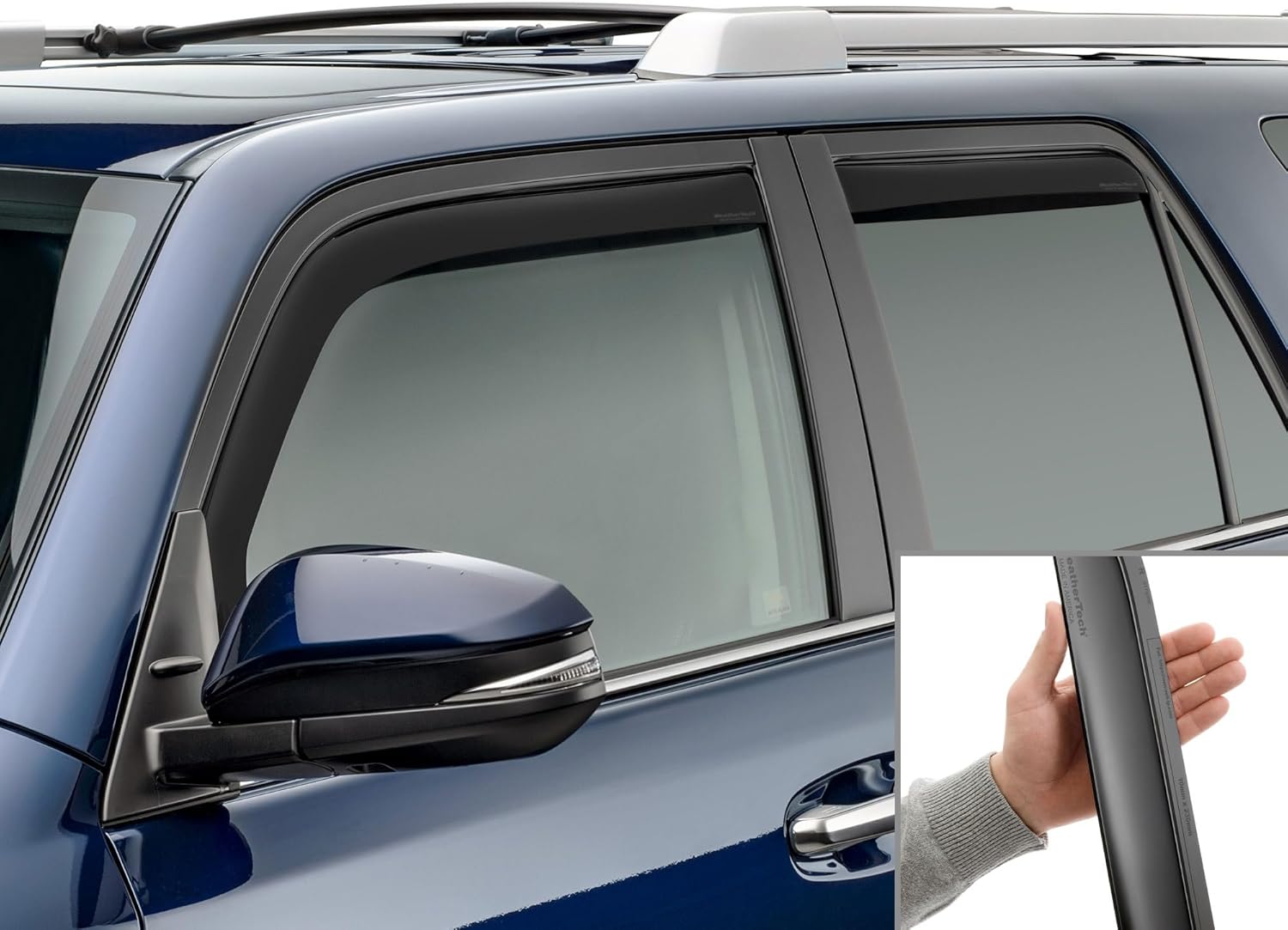 WeatherTech Custom Fit Side Window Deflectors for Toyota 4Runner (82531IM), Dark Tint