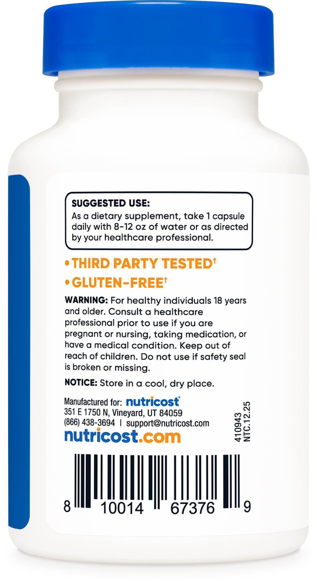 Nutricost Benfotiamine 300mg, 90 Capsules, Fat Soluble Vitamin B1, GMO-Free — Amazon image 4