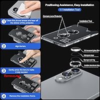 Vista 53 de WSKEN for Samsung Galaxy S24 Ultra Camera Lens Protector, Ultra Thin Scratch Resistant 9H Tempered Glass with Aluminum Metal Circle Camera Screen