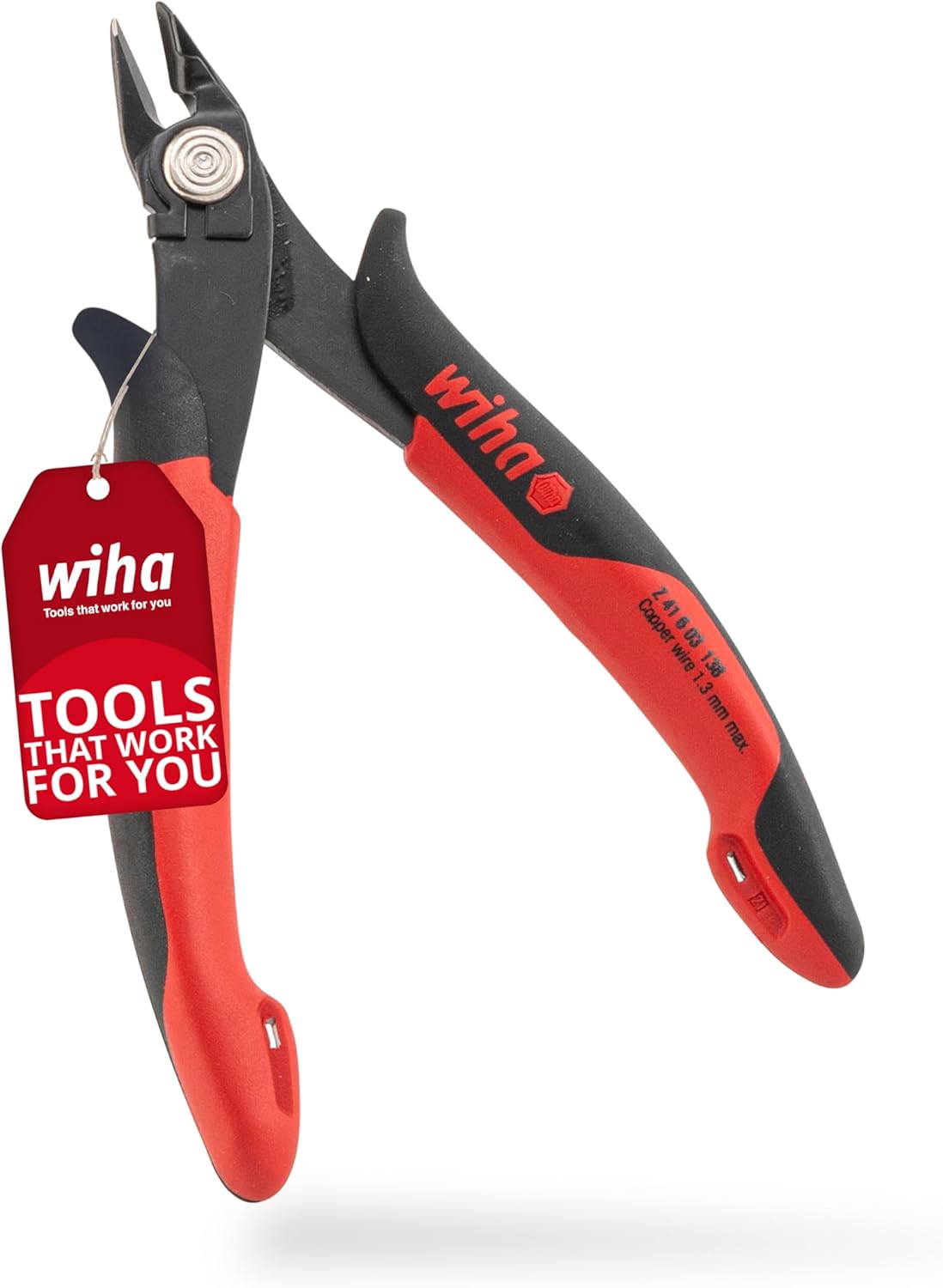 Wiha Z41613803SB" Electronic Side Cutter, Red/Black, 138 mm