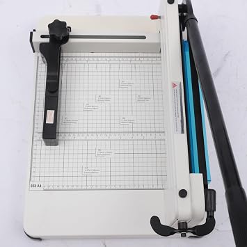Paper Cutter,Guillotine Paper Cutter,Manual Paper Cutting Tool 500 Sheets A4 B4 A5 B6 B7 Papers Heavy Duty Metal Base 12 Cutting Length with Safety Blade Lock for Office Home