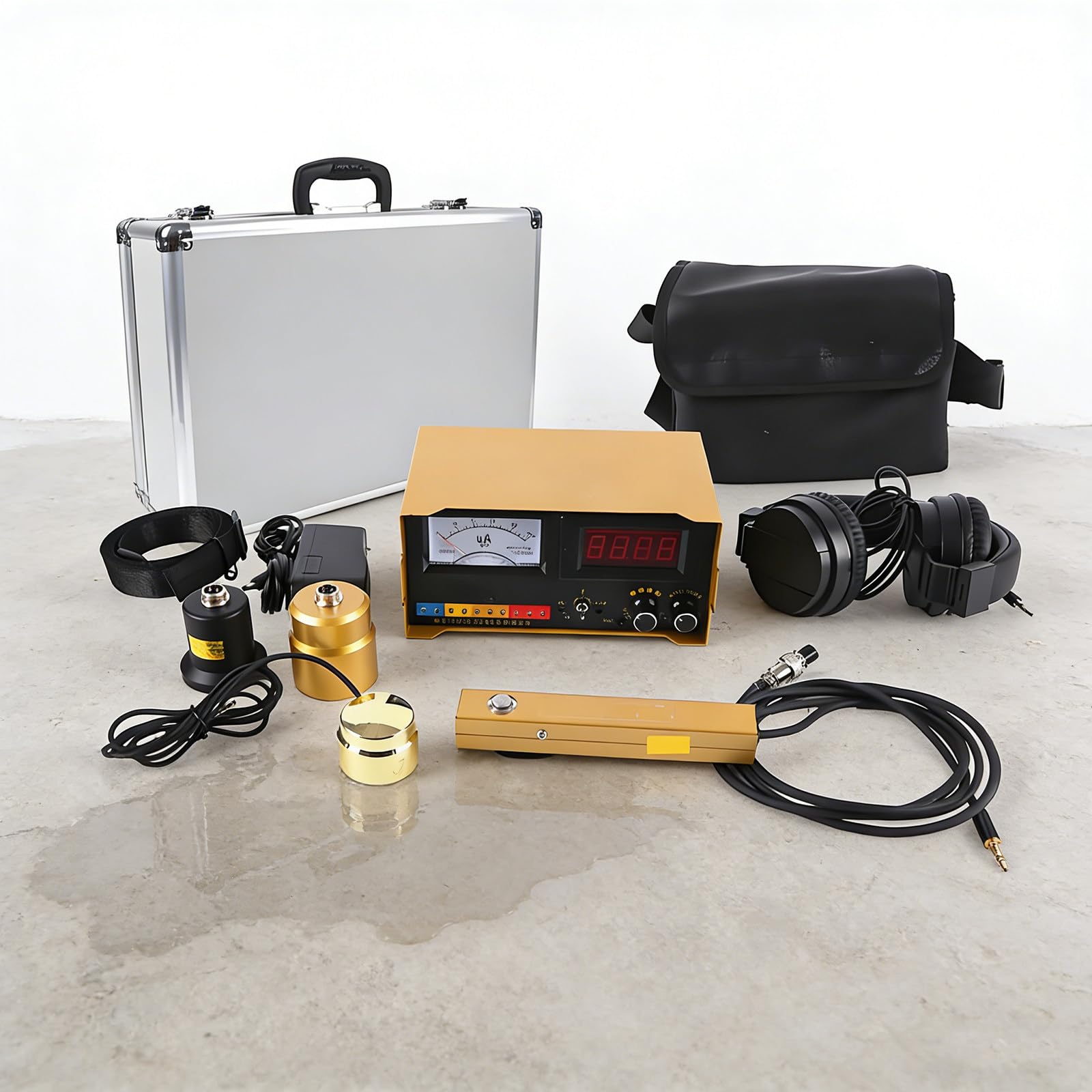 Detector de Fugas de Agua SubterráNea Profesional, Sensor GeóFono de Fuga de Agua EléCtrico para Interiores y Exteriores, Sensor Fuga de Agua Preciso y Confiable