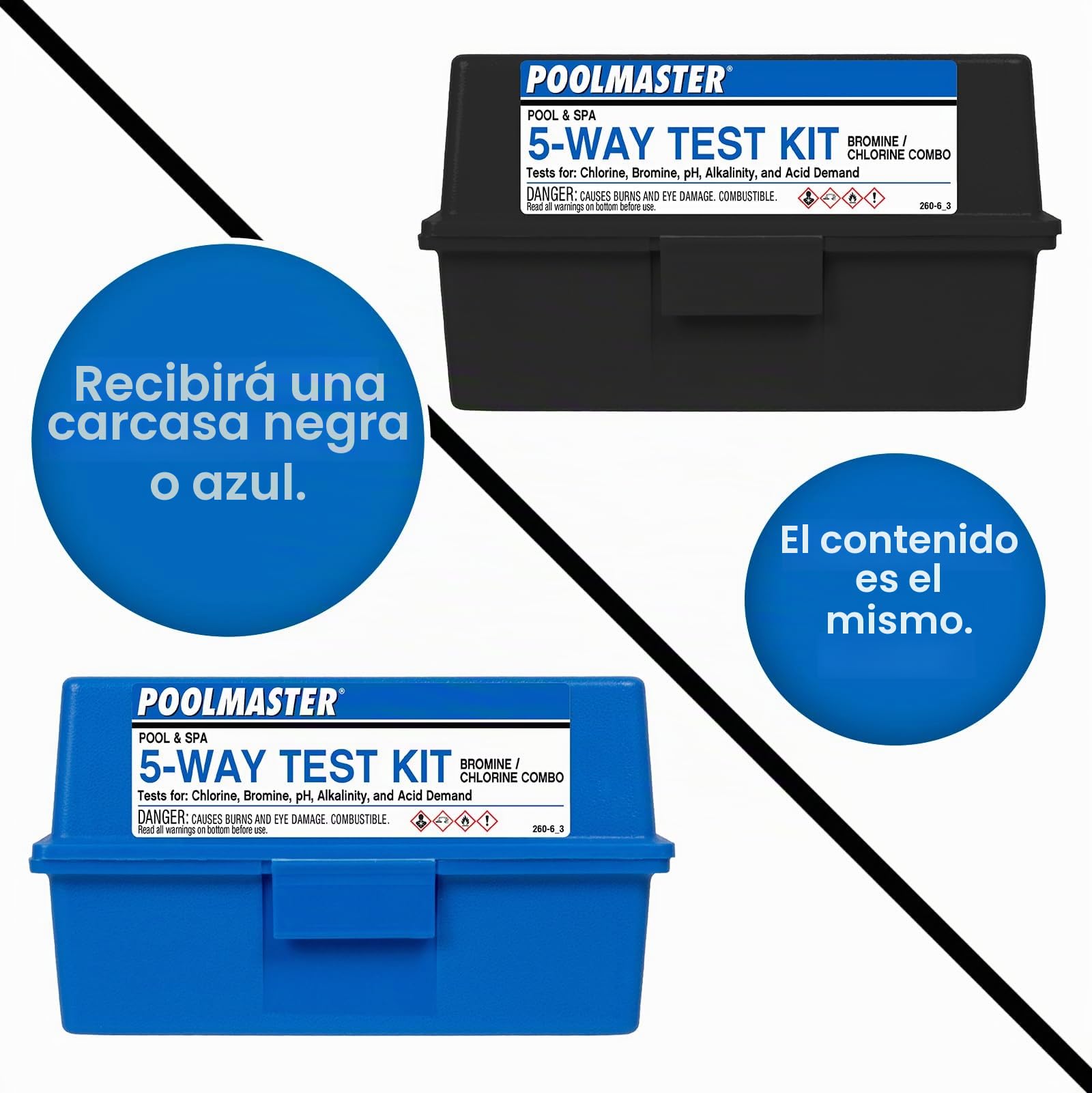 Poolmaster Basic 22260 - Kit de prueba de agua, 5 categorías de prueba, con caja