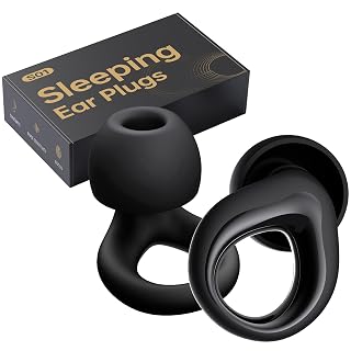 Ear Plugs for Sleeping Noise Cancelling, Reusable Silicone Earplugs for Sleeping, Deep Focus, Travel, Snoring, 30dB Noise Reduction, High Fidelity Hearing Protection(Black) - Amazon product rated Grade A