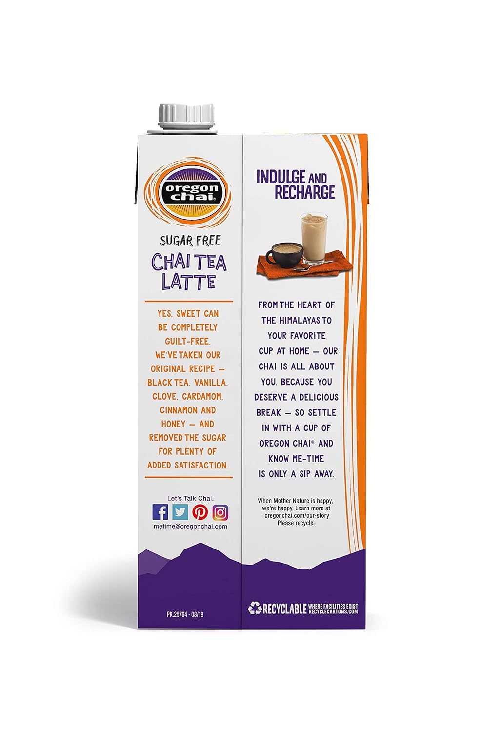 Oregon Chai Sugar Free Chai Concentrate, 32 Ounce : Grocery & Gourmet Food